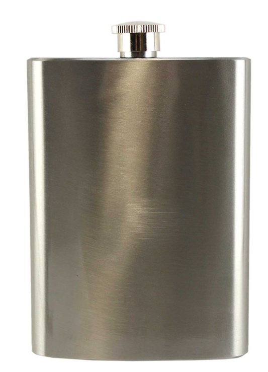 Stainless Steel Flask - 8oz - Silver