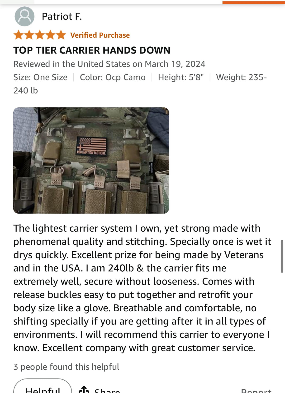 Redemption Tactical "CRUSADER 2.0"® Vest