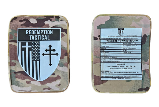 (PAIR) Level III 6x8" Side Plates (Lightweight PE Material)