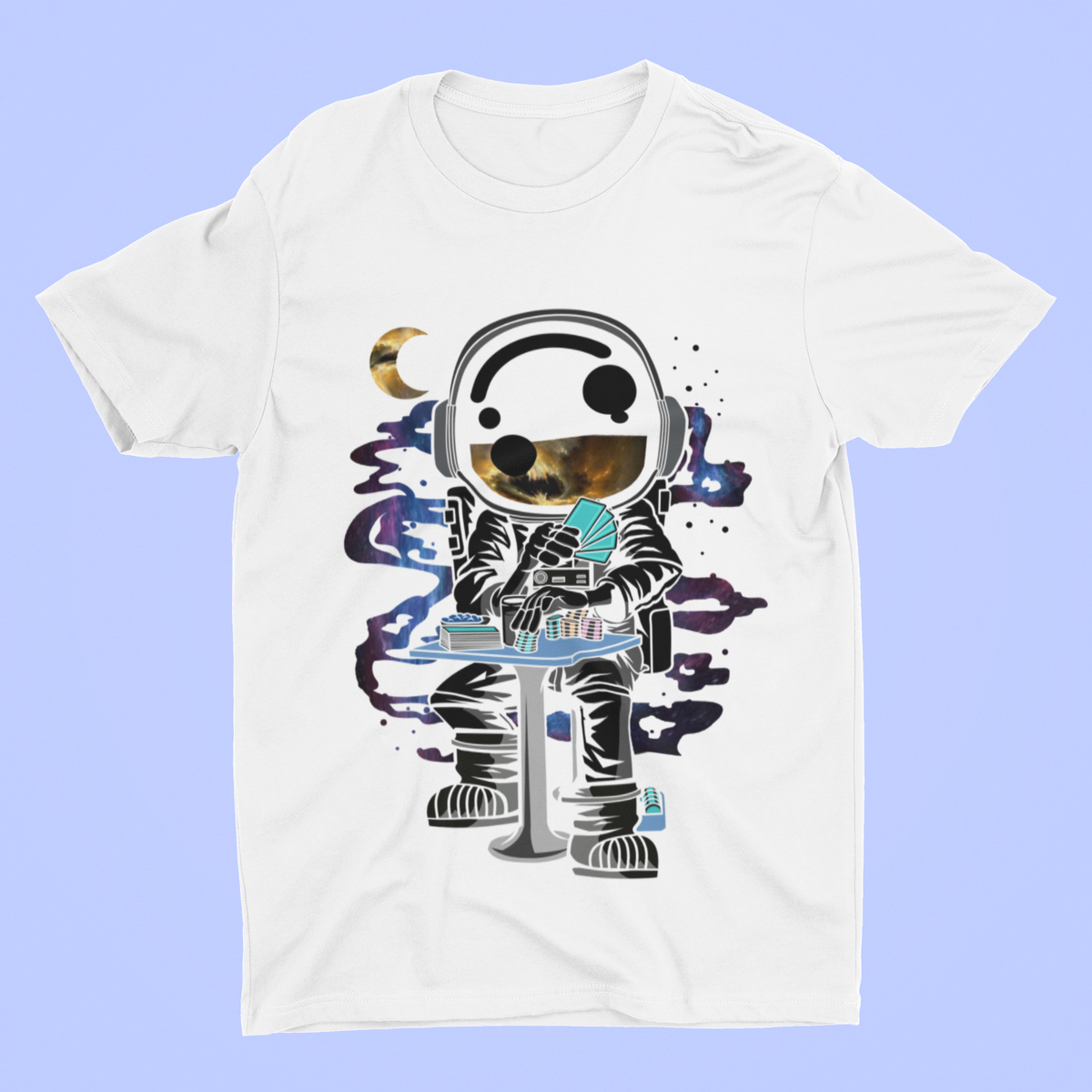 Astronaut Gambler tee