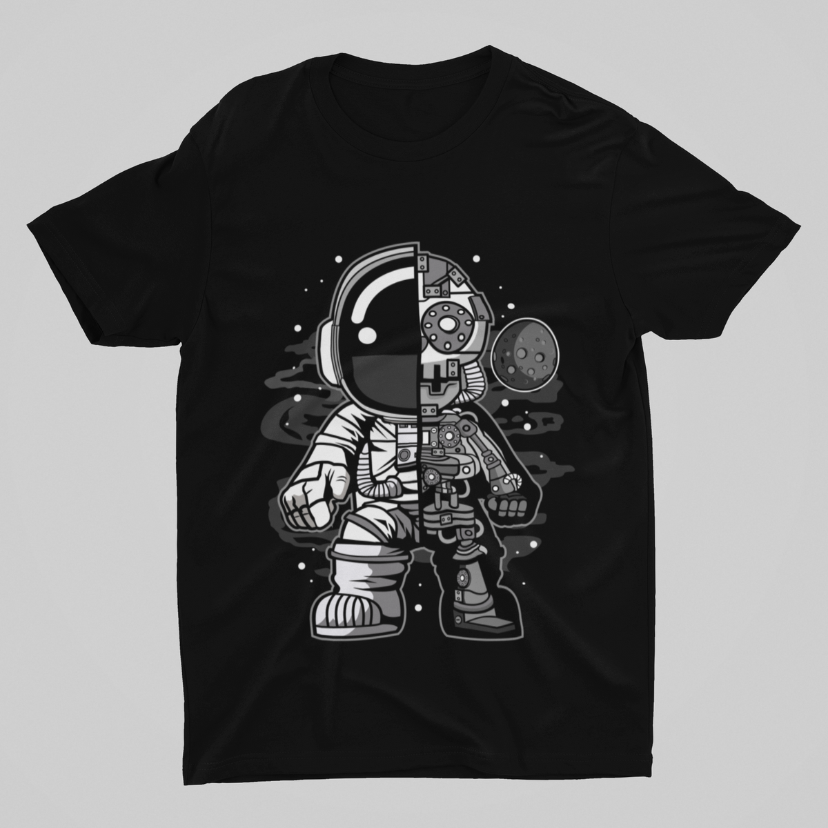 Astronaut half-robot
