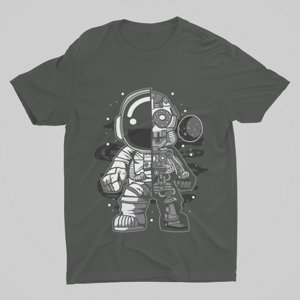 Astronaut half-robot