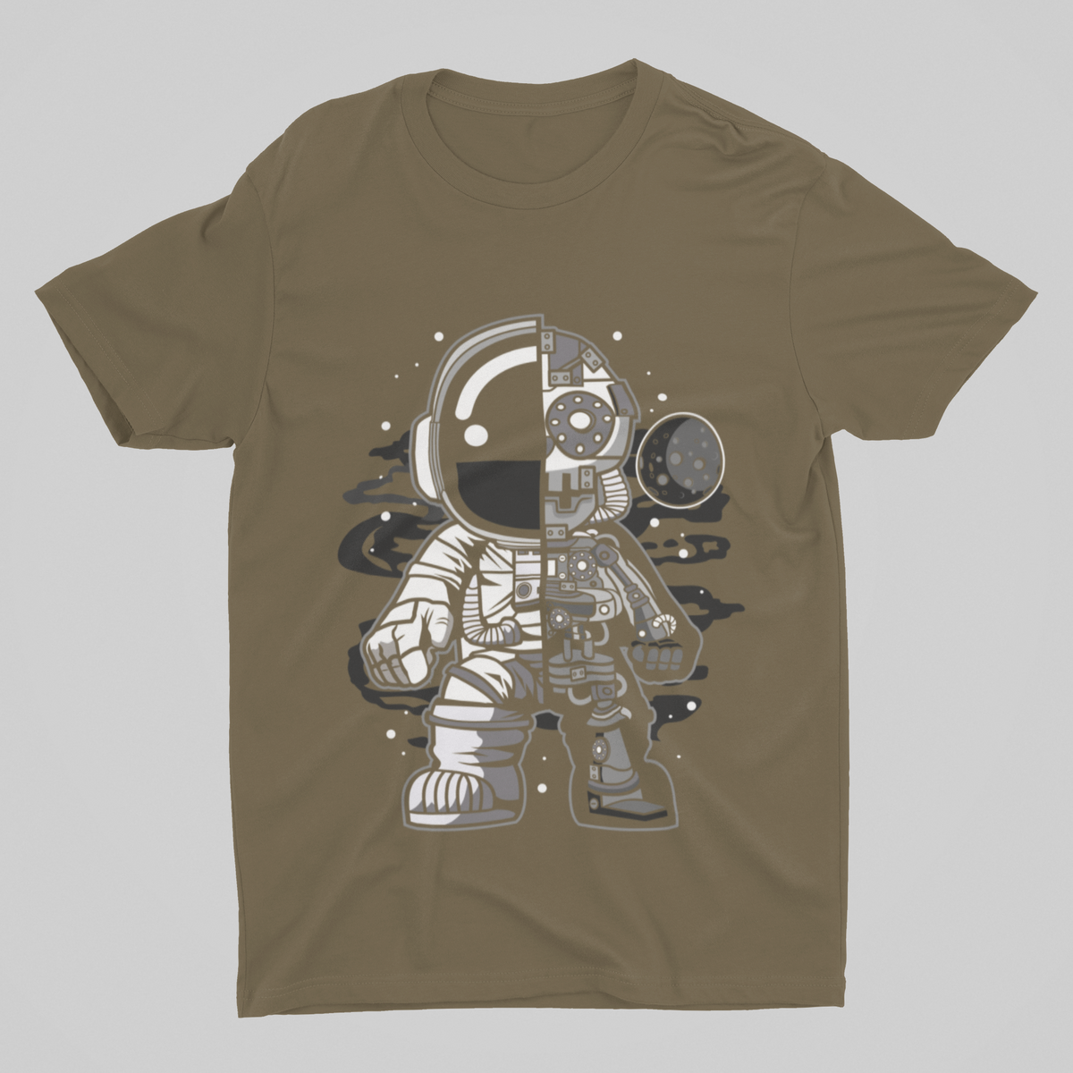 Astronaut half-robot