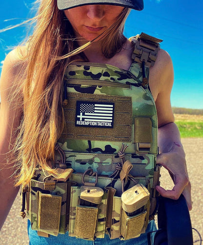 Redemption Tactical Crusader 2.0® l St. Michael FULL ARMOR KIT COMBO PACKAGE with Crusader 2.0 +IFAK Medical Kit + LEVEL IV  (2) 10x12 Front/Back Plates (2) 6x8 Side Plates (Level III PE)