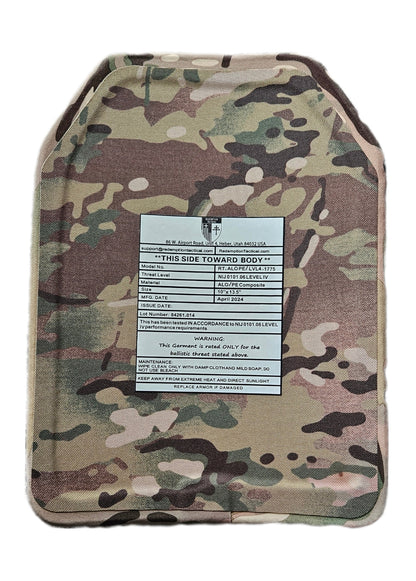 BIG BOY Crusader 2.0 XL Armor COMBO PACKAGE LIGHTWEIGHT LEVEL IV (2) XL Ceramic Front/Back Plates
